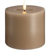 Moods & More LED bloklys i sand med smelteeffekt - Ø 9,9 cm x H 10 cm