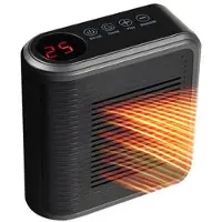 Mtp Products Mini transportabel varmeblæser med touch-kontrol - 800W - Sort