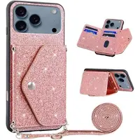 Mtp Products iPhone 17 Pro Stardust Cover med Kortholder - Pink
