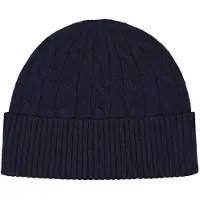 Gant Ganttil kvinder. 4910058 Marineblå strikket hue med snoninger (OSFA), Casual, Bomuld, Klassisk