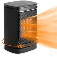 Mtp Products BG-EH10 Bærbar keramisk varmeblæser med fjernbetjening - 800W - 1800W