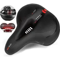 Mtp Products Aktiv reflekterende ergonomisk cykelsadel med affjedringskugle - rød / sort