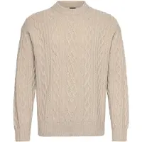 BOSS BOSStil mænd. 50548689 Kableto beige trøje (L), Casual, Polyester