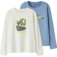 Name it Bluser - 2-pak - NkmVux - Cloud Dancer/Endless Sky - - 9-10 år (134-140) - Bluse