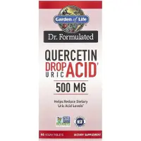 Garden of life , Dr. Formuleret, Quercetin Drop Uric Acid, 500 mg, 60 Vegan Tabletter