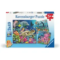 Ravensburger Puslespil - 3x49 Brikker - Under Water - - OneSize - Puslespil