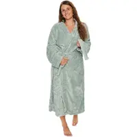 Borg Living Morgenkåbe - Str. L/XL - Mint farvet - Coral fleece blød badekåbe -