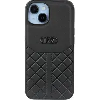 Audi Genuine Leather iPhone 14 6.1" sort/sort hardcase AU-TPUPPCIP14-Q8/D1-BK