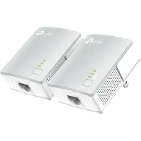 TP-LINK TL-PA4010 KIT - Starter Kit - powerline-adaptersæt HomePlug AV (HPAV) - kan sluttes til vægstik (pakke med 2)