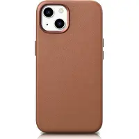 ICarer case i læder til iPhone 14 Plus (kompatibel med MagSafe) brun