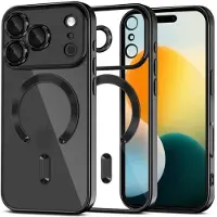 Tech-Protect iPhone 17 Pro Max MagFlex Cover - MagSafe-kompatibelt - klar / sort