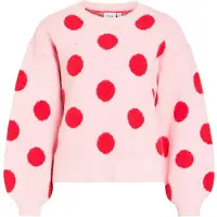 Vila Pullover 'VILUNA' pink / rød