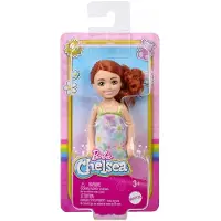 Barbie Chelsea dukke lille dukke if?rt aftagelig blomsterkjole og sko med r?dt h?r og bl? ?jne