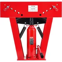 Vevor hydraulisk rørbukker, 16 tons manuel kobberudstødningsrørbukkemaskine med 8 matricer (1/2" - 3") og 90 - 180° justerbare ruller, kraftig rørbukker til rør- og gelænderkonstruktion