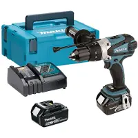 Makita DHP458RTJ - Bor/driver - ledningfri - 2-hastigheders - 91 N·m - 2 batterier - 18 V