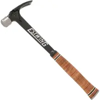 Estwing Ultra Series E15S Straight Claw Hammer EWEE15S Stacked Leather Grip, 425 gram