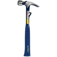 Estwing E6-22T Hammertooth Straight Claw Hammer 02-41VE622T Shock Reduction Grip, claw hammer 624 gram