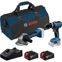 Bosch Gsb 18v-65+gws18v-8+2x4.0ah+gal+bag Elektrisk Værktøjssæt