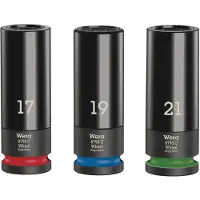Wera 8790 C Wheel Impaktor - Slagtopnøglesæt - 17, 19, 21 mm - 1/2