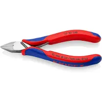 Knipex KP-7702130, Håndkabelskærer, Blå, Rød, Plast, Stål, Blå, Rød, Rustfrit stål, 60 HRC, 1,8 cm
