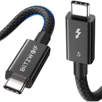 BlitzWolf BW-HDC8 240W USB-C til USB-C kabel, 0,.5m (sort)