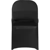 Vevor 150 stk. sorte stolebetræk, polyester spandex stolebetræk, strækbare slipbetræk til bryllupsfest, spisestue, banket, flad front, passer til stolemål op til 17,72 x 18,11 x 30,31 tommer