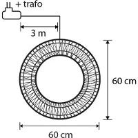 Luca Lighting Julevedhængslampe krans sølv 60 cm inkl. LED IP44 - Nawa