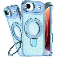 Mtp Products iPhone Air Glitter Hybrid cover med kickstand - MagSafe-kompatibel - Blå