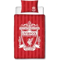 Licens Liverpool sengetøj - 100% bomuld - Børnesengetøj 140x200 cm - Rødt fodbold sengetøj