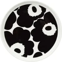 Marimekko Unikko tallerken Ø13,5 cm Black-White