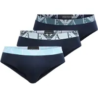 Emporio Armani Emporio Armanitil mænd. EM000258_AF20668 Sæt 3 Prest marineblå trusser (L), Afslappet, Bomuld