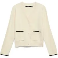 Vero Moda Cardigan 'VMGold' creme / sort