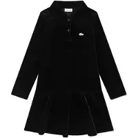 Lacoste Kids Washed Velour Kjole Med Lange ærmer