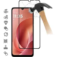 Mtp Products Motorola Moto G06/G06 Power Skærmbeskyttelse Hærdet Glas - Full Fit - 9H - Sort kant