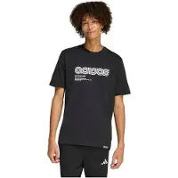 Adidas Herre Motorsport Lineær Grafisk T Shirt Sort