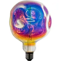 LUEDD E27 Dæmpbar LED Lampe Spiral Filament G125 Regnbue 4W 200 lm 1800K