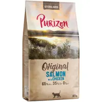 Purizon Sterilised Adult Laks med Kylling - kornfri - NYHED Økonomipakke: 2 x 6.5 kg