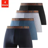 H.I.S. Boksershorts navy / røgblå / grå / sort