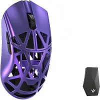 WLMouse Beast X Max (Solid Side + Omron) / Wireless 8K / Magnesium - Gaming Mus - Optisk - 5 knapper - Lilla