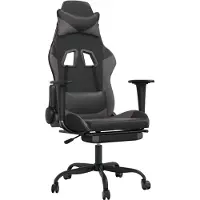 vidaXL gamingstol m. massagefunktion kunstlæder sort og grå