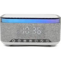 Denver Clockradio med bluetooth og trådløs opladning - Grå