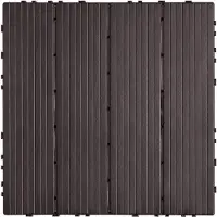 Vevor Sammenlåsende Terrassefliser, 54 stk., 12"x12" 54 kvm. Plastik Vandtæt Udendørs Gulvbelægning Til Al Vejrbrug, Terrasse Gulvbelægning Fliser Til Veranda Poolside Balkon Baghave, Mørkebrun