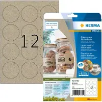 Herma 10762, Brun, Rund, Permanent, A4, Universel, Papir