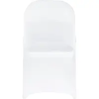 Vevor 150 stk. hvide stolebetræk, polyester spandex stolebetræk, strækbare slipbetræk til bryllupsfest, spisestue, banket, flad front, passer til stolemål op til 17,72 x 18,11 x 30,31 tommer