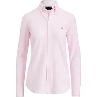 Ralph Lauren Polo Ralph Laurentil kvinder. 211664416001 Lyserød stribet strikket oxfordskjorte (M), Casual, Pink, Bomuld, Lange ærmer