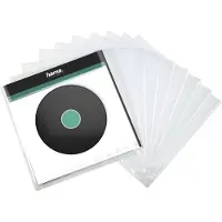 Hama LP Outer Sleeve - CD/DVD lomme - kapacitet: 1 CD/DVD - gennemsigtig (pakke med 10)