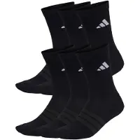 Adidas Sokker Cushioned Crew 6-pak - Sort/hvid, størrelse 49-51