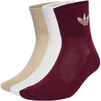 Adidas Sokker 'Mid Crew 3 Pairs' sand / bordeaux / hvid