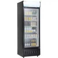 Vevor Kommercielt Merchandiser-køleskab, 12,2 Cu.Ft / 345L Drikkevarekøleskab Merchandiser, Glasdør Display Køleskab Opretstående køleskab med 5 justerbare hylder, Brugerdefinerbar lysboks