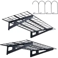Vevor Garageopbevaringsreoler, 2-pak, 4 x 2 fod kraftige garagereoler vægmonterede, 500 lbs lastekapacitet (i alt) Garageopbevaringsreol flydende hylder, velegnet til butik, skur, garageopbevaring
